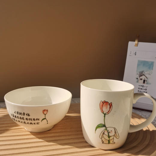 小林漫画 高档骨瓷 杯碗套装  伴手礼 家用套装 商品图0