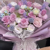 【紫气东来】21支紫玫瑰➕白桔梗精品时尚花束 商品缩略图1