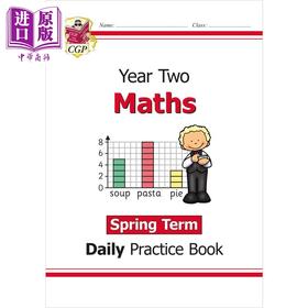 【中商原版】英国原版CGP教辅 新KS1数学日常练习书 2年级-春季学期 New KS1 Maths Daily Practice Book Year 2 Spring Term