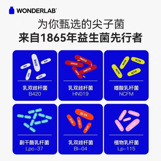 万益蓝WonderLab小蓝瓶即食益生菌30瓶肠胃冻干粉 2件装 商品图3