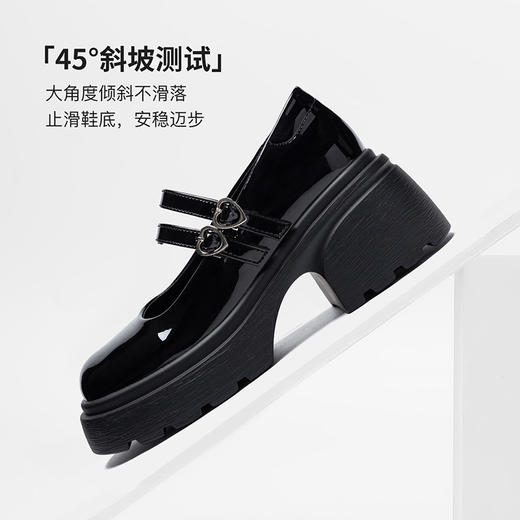 ZHRjk乐福鞋女2024春季新款软皮平底休闲爱心双带浅口玛丽珍单鞋 商品图9