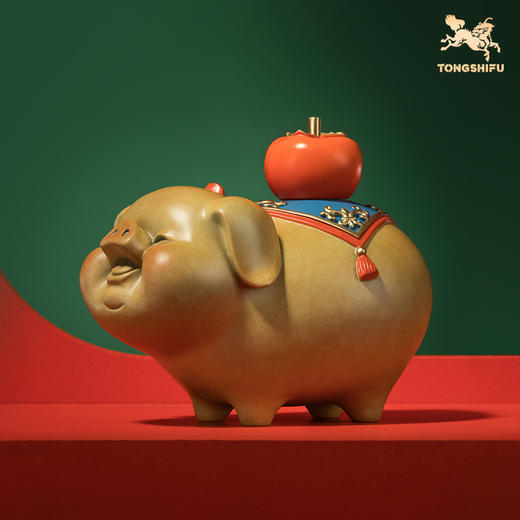 铜师傅《诸事大吉》客厅桌面铜猪摆件 家居装饰工艺品 新婚礼物 商品图0