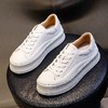 小白鞋女真皮春季2024新款女士休闲饼干鞋厚底单鞋女增高平底女鞋 商品缩略图5