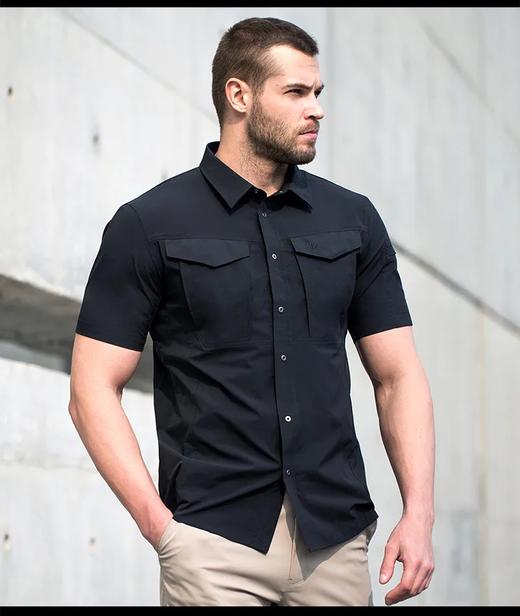 新品龙牙二代战刃短袖速干战术衬衣男士户外立领商务通勤衬衫 商品图2