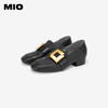 MIO米奥春季方头复古乐福鞋金属方扣日常通勤豆豆鞋女鞋M241540901 商品缩略图3