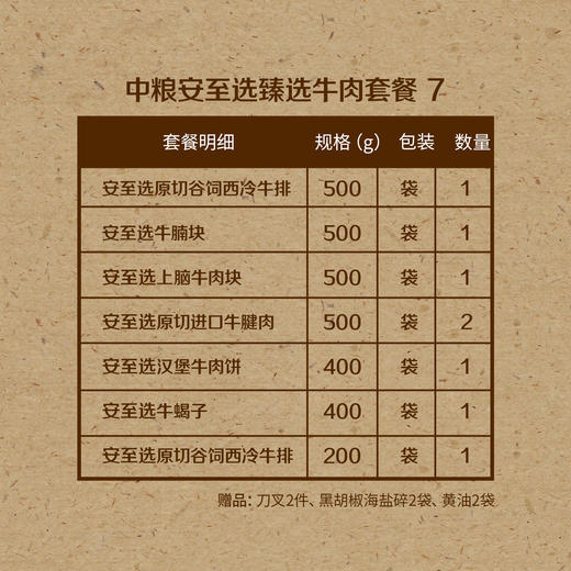 中粮安至选 臻选牛肉套餐 7 商品图1