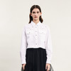 谜底短款衬衫女2024春季新款时尚纯棉绣花宽松衬衣长袖241MC0078 商品缩略图0