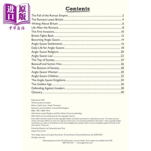 【中商原版】英国CGP KS2 Discover & Learn: History - Anglo-Saxons Study Book, Year 5 & 6 商品图1