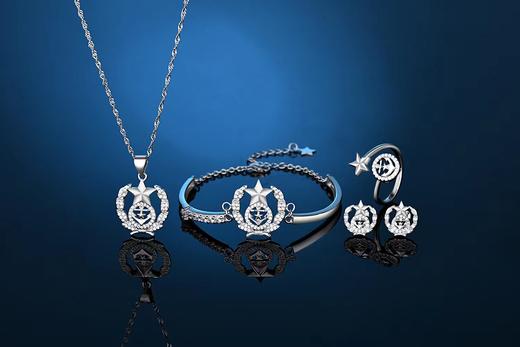 新款《航行》携手一起走向深蓝   纯银特色首饰套装 商品图1