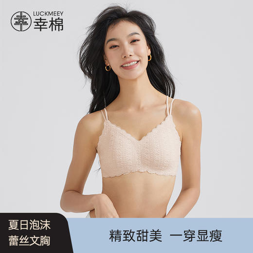（合作款）幸棉Nature系列蕾丝美背文胸 商品图0