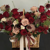 【落日晚霞】红玫瑰➕卡布奇诺➕桔梗，高端大气时尚花篮 商品缩略图0