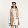 谜底西装马夹女2024春新款通勤风提花双排扣中长款马甲241GM0063 商品缩略图0