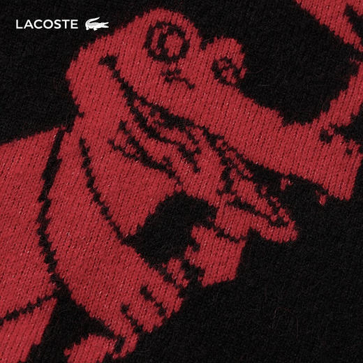 Lacoste法国鳄鱼新款龙年新春系列男女装时尚印花套头衫针织衫AH8266-98 商品图7