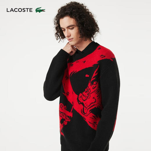 Lacoste法国鳄鱼新款龙年新春系列男女装时尚印花套头衫针织衫AH8266-98 商品图2