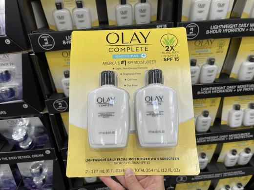 Olay玉兰油，全天候保湿乳液，这种全天候保湿乳富含芦荟和维生素E，✅保湿、✅防晒、✅修护、✅抗皱、✅抗氧化多效合一，100%无油无香料！美国代购，无中文标签，介意慎拍 A 商品图3