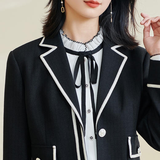 剩S/M/L/XL/XXL 【高级感外套】2026春季新款时尚通勤休闲百搭外套5Q24AW0027 商品图4