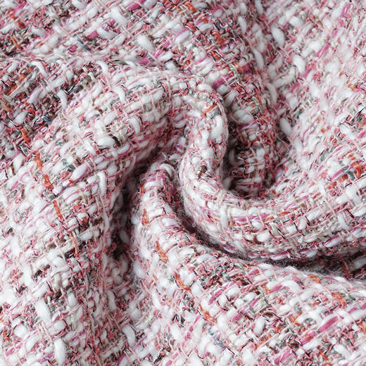 米思阳 春季新款温柔高定小香风短外套拼接保暖粗花呢上衣女 商品图3