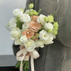 【不变的承诺】卡布奇诺玫瑰➕白玫瑰➕白桔梗，精品时尚新娘手捧花 商品缩略图2
