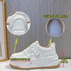 真皮小白鞋女2024春季新款女式休闲单鞋圆头系带板鞋厚底鞋女百搭 商品缩略图1