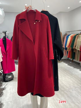 【门店同款】ENJOY冬季气质金扣长款羊毛大衣 155515789