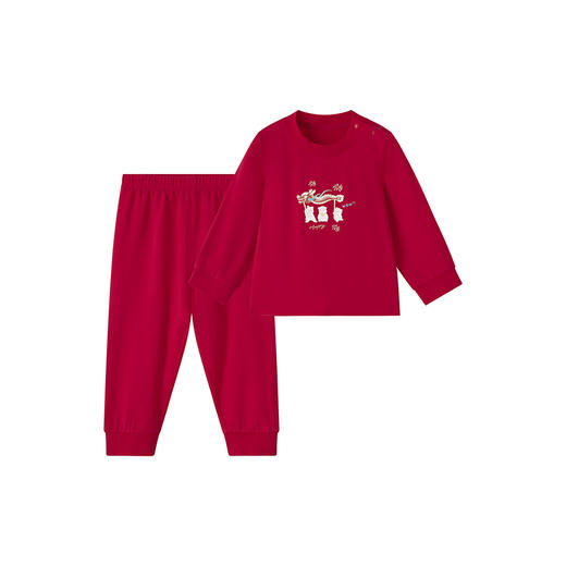 【商场同款】英氏龙年拜年服儿童家居服内衣套装百搭打底喜庆 商品图4