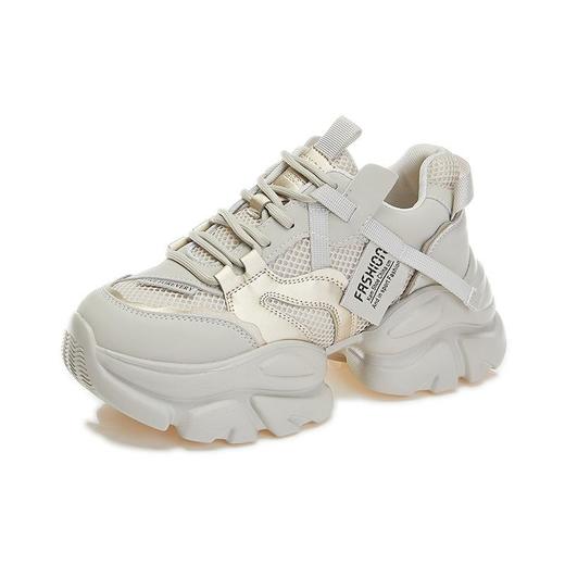 真皮老爹鞋女2023秋季新款休闲运动鞋女厚底鞋子女时尚百搭女鞋潮 商品图4