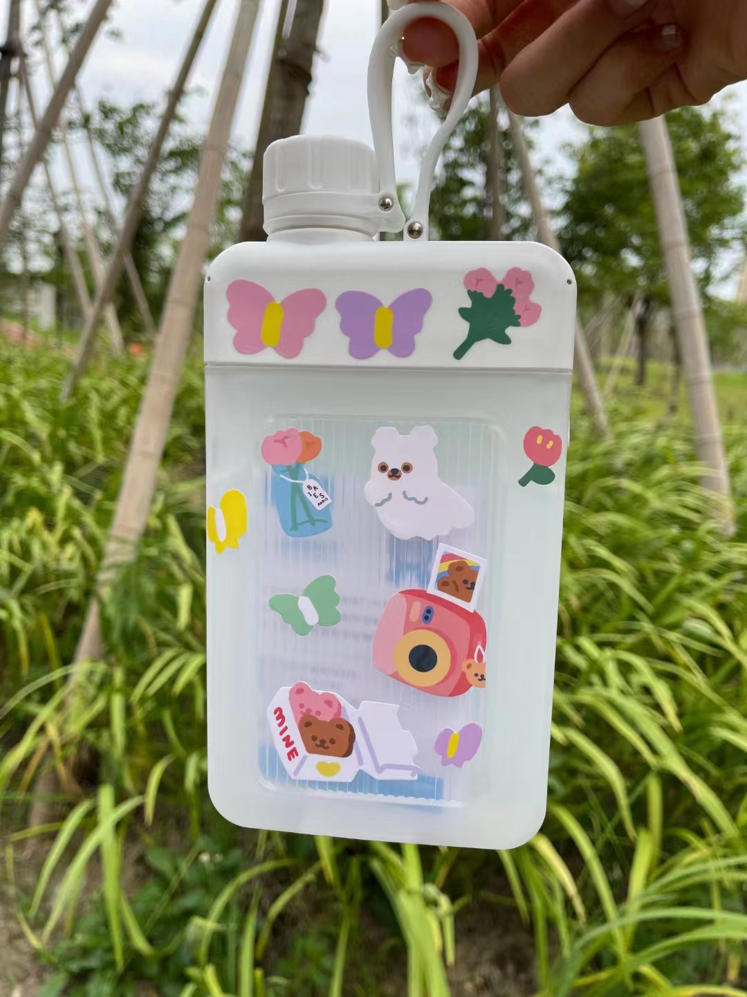 【积分兑换】随浙江仓订单一起发！老客福利！透明塑料水壶（配赠可爱贴纸）还能DIY哦～