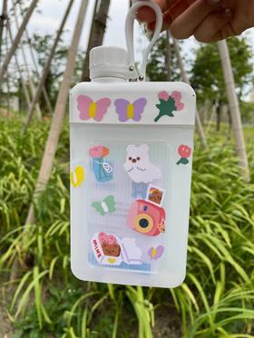 【积分兑换】随浙江仓订单一起发！老客福利！透明塑料水壶（配赠可爱贴纸）还能DIY哦～