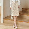 剩M 米思阳2026春季新款气质小香风粗花呢半身裙亮片开叉修身裙子0020 商品缩略图0