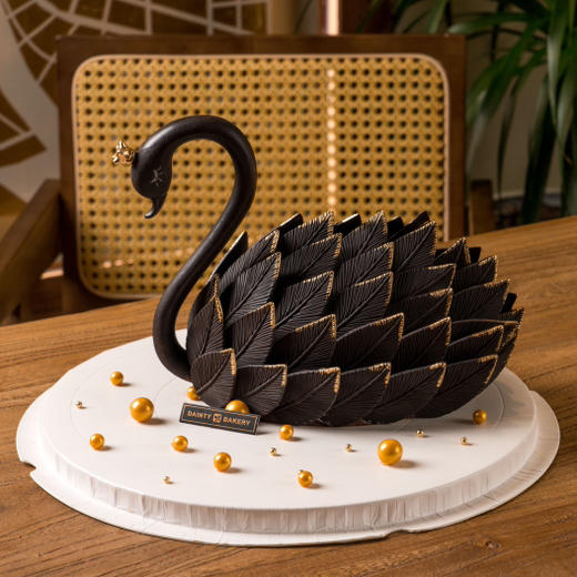 创意蛋糕 | 黑天鹅白天鹅蛋糕6寸8寸（纯动物奶油新鲜水果夹心 提前2天预定） 商品图4