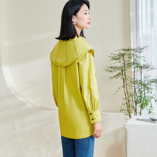 剩L 【气质衬衫】2024春季新款时尚减龄通勤百搭衬衣女5Q24AC0355 商品图5