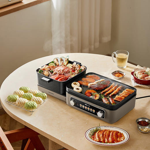 LR小熊电烤炉电烤烧炉烤肉盘烤串电烤盘多功能烤串机 商品图5