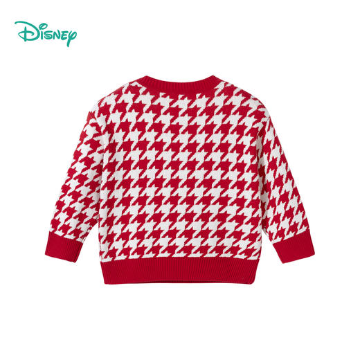 【商城同款】2024年春季新款女童针织套头上衣中大童纯棉千鸟格毛衣线衫231DS0896 商品图5