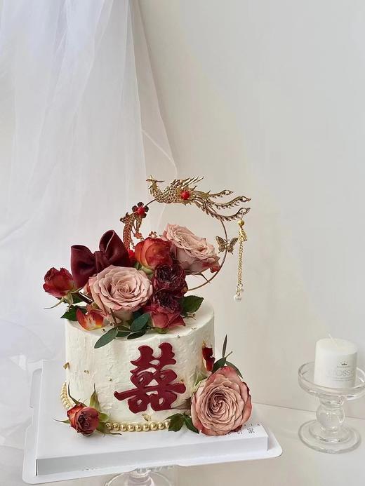 中式订婚鲜花蛋糕 商品图0