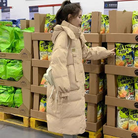 HS-2301冬季新款棉服女韩版宽松中长过膝羽绒棉衣小个子活帽加厚棉袄外套