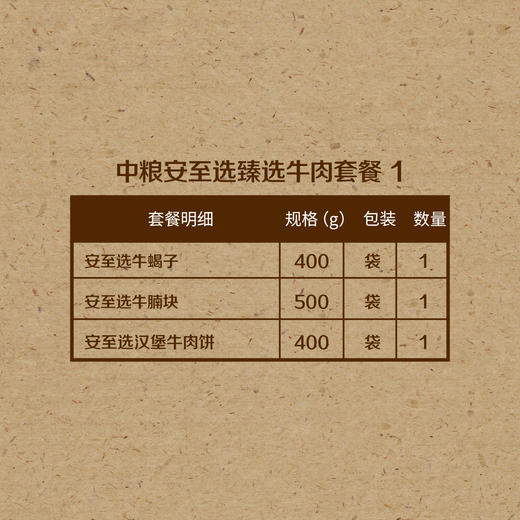 中粮安至选 臻选牛肉套餐 1 商品图1