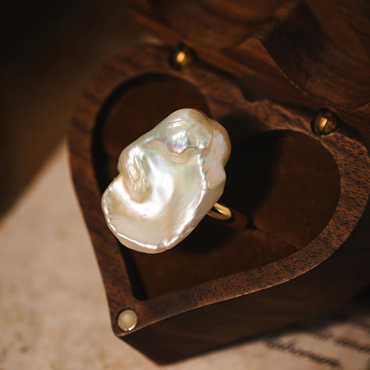 Manreya玛芮雅“海滨微风”巴洛克珍珠戒指优雅大方轻奢百搭礼物 商品图1