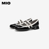 MIO米奥春季拼色低跟复古单鞋甜美秀气通勤玛丽珍鞋女鞋M241440705 商品缩略图3