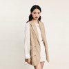 谜底西装马夹女2024春新款通勤风提花双排扣中长款马甲241GM0063 商品缩略图1