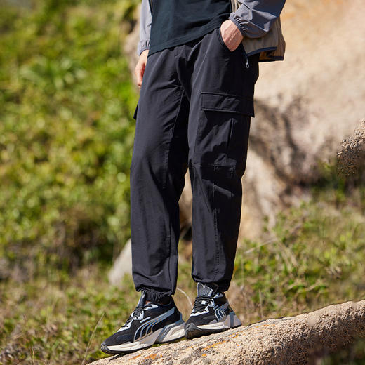 拓路者速干运动裤男春季新款黑色束脚工装裤休闲裤户外速干裤 商品图4