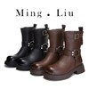 新款西部靴2023秋冬英伦风中筒靴休闲百搭马丁靴女复古废土风女靴 商品缩略图0