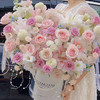 【怦然心动】粉玫瑰➕粉百合➕紫玫瑰高端时尚海派大抱抱桶 商品缩略图0