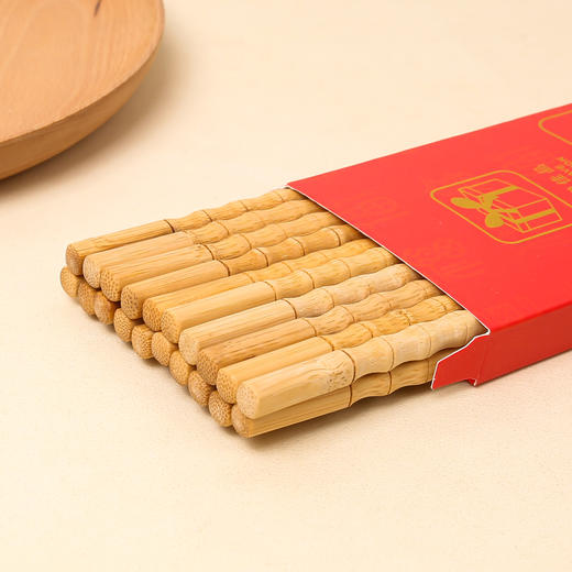 【19.9抢10双❗️楠竹花瓶竹筷礼盒】蛇年开运，动动筷子，五福临门，大吉大利❗️竹节筷子10双盒子套装新年礼盒年货礼盒 商品图3
