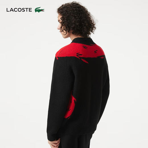 Lacoste法国鳄鱼新款龙年新春系列男女装时尚印花套头衫针织衫AH8266-98 商品图1