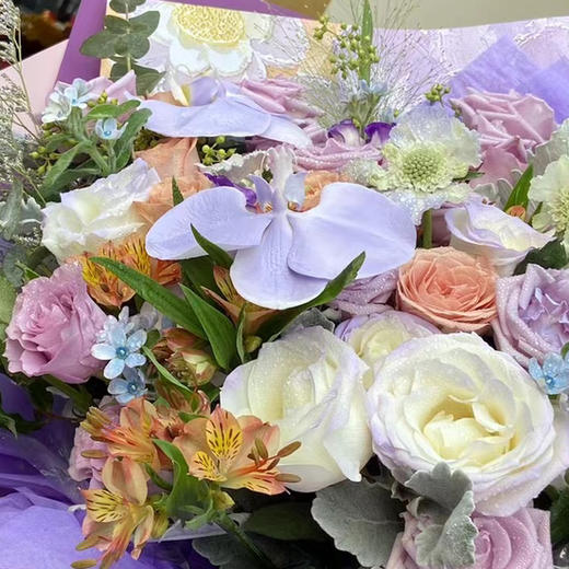 【紫气东来】紫色系时尚海派大花束 商品图3