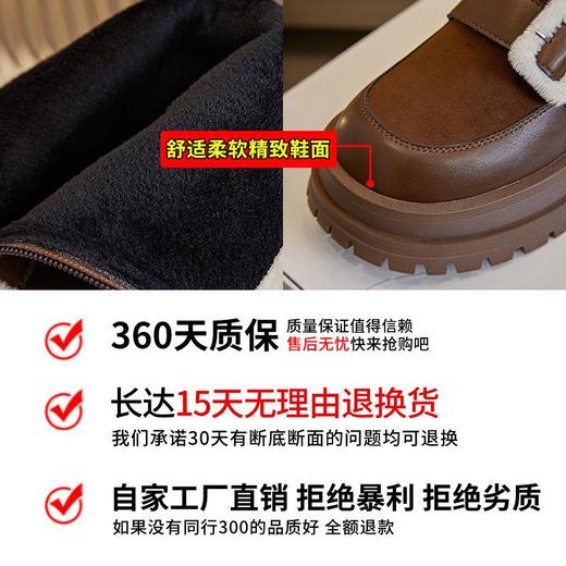 2023冬季新款时尚加绒雪地靴休闲百搭中筒靴百搭增高女靴保暖靴子 商品图2