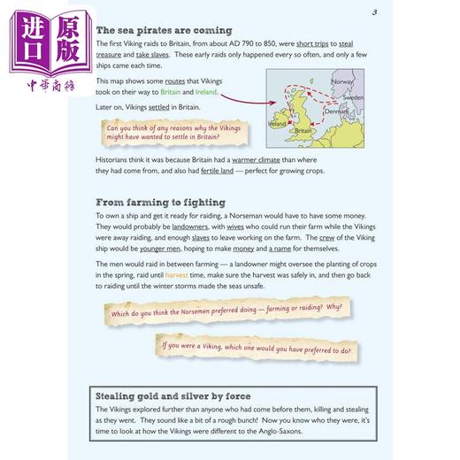 【中商原版】英国CGP KS2 Discover & Learn: History - Vikings Study Book, Year 5 & 6 商品图3