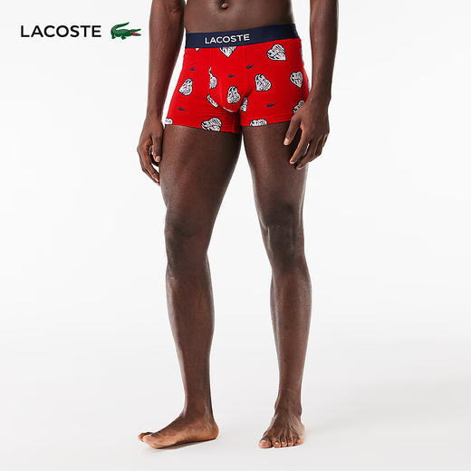 【海南专供价】Lacoste法国鳄鱼男士新款时尚舒适柔软平角内裤5H2184-10 商品图0
