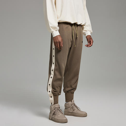 J-EMCK1951omg潮牌 宽松束脚休闲针织卫裤健身长裤侧排扣裤男士运动裤子春秋 商品图5