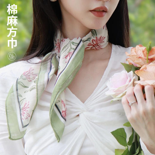 【积分兑换】植想说棉麻方巾，文艺复古小围巾装饰方巾，积分兑换商品不退不换，可与喜欢的植想说产品一起下单 商品图0